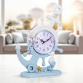 thumbnail image 1 of Accent Collection Horloge de Table Ancre de Navire Étagère Sculpture Nautique, Blanc Bleu, 1 of 7