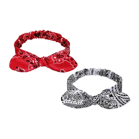 EXHUMKY Retro Rabbit Ear Headband Elastic Band Assorted Color Comfortable Wear