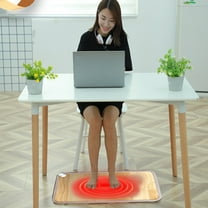 Heated Floor Mat for Home & Office, Foot Warmer Heating Pad 11.8x19.7in, Winter Desk Foot Rest with 3 Timers, Electric Heated Carpet, Warm Feet Relaxation