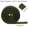 thumbnail image 2 of Cintas elásticas de costura Uxcell de 11 yardas, 2" de ancho, cordón elástico plano para manualidades, verde militar, 2 of 5
