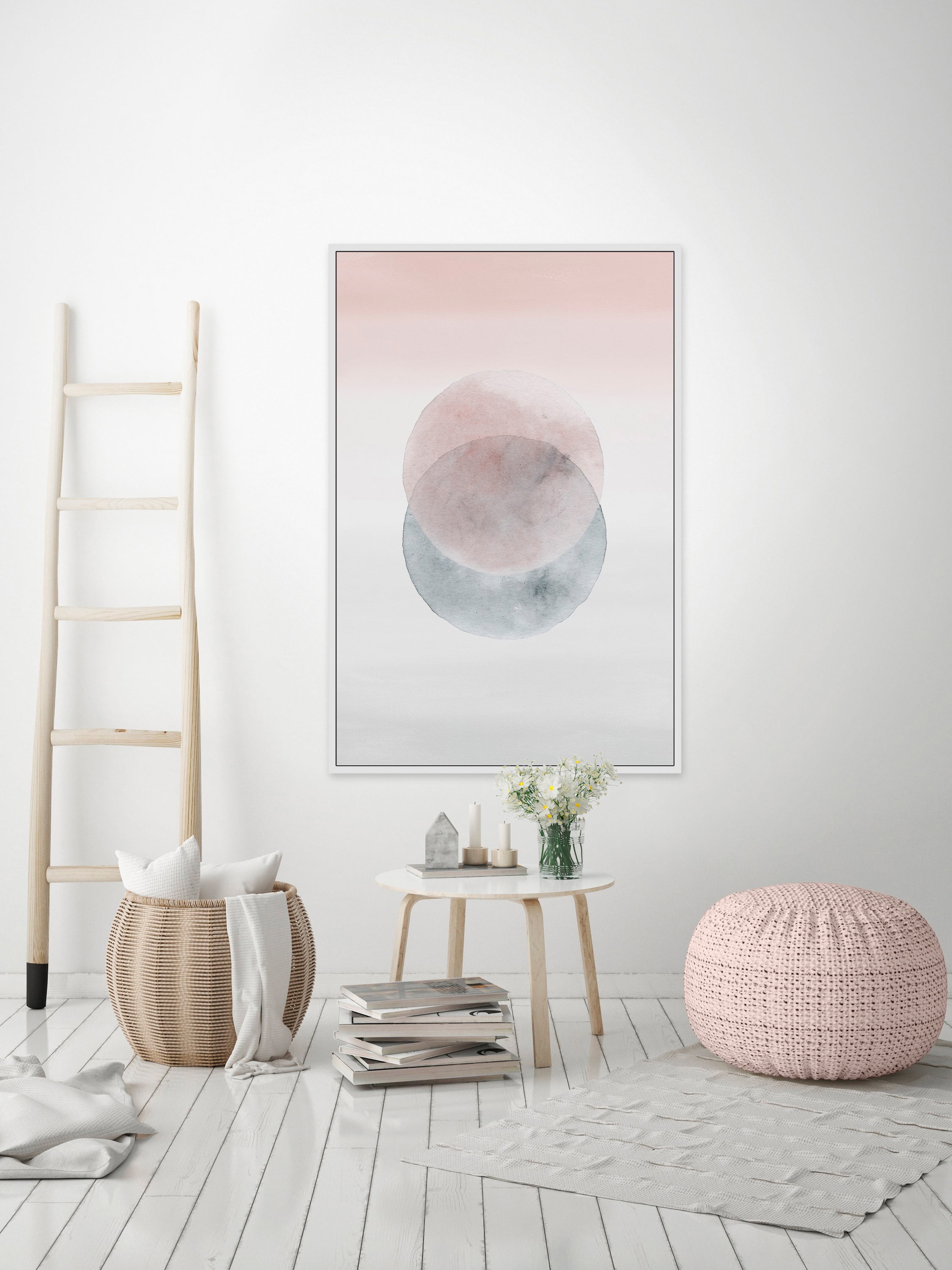 Waning Moons Floater Framed Painting Print on Canvas