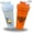 Orange/White, variant on Workout Motivational Protein Shaker Sports and Outdoor 28oz Nutrition Water Bottle 2 Pack