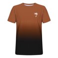 thumbnail image 4 of Camisas de Manga Larga para Hombres Imprimir Casual Cuello Redondo Blusa de Manga Corta, Camisas de Lino para Hombres, 4 of 9