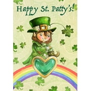 Toland Home Garden Happy Saint Patty St Pats St Patricks Day Flag Double Sided 12x18 Inch