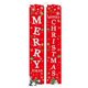 thumbnail image 1 of Decoraciones de coplas navideñas, fondo navideño, pancarta de tela, decoración de decoración navideña, coplas navideñas con accesorios decorativos de Papá Noel (D), 1 of 2