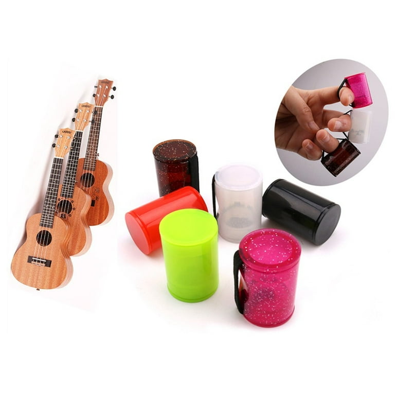 1PC 7 Colors Ukulele Rhythm Sand Shaker Music Finger Ring