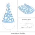 thumbnail image 5 of Big Dot of Happiness Blue Daisy Flowers - Cone Happy Birthday Party Hats for Kids and Adults - Set of 8 (Standard Size), 5 of 7