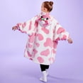 thumbnail image 5 of Joyfy Kids Wearable Blanket Hoodie, Warm and Cozy Flannel Sweatshirt for Gilrs and Boys Christmas Birthday Gifts, 5 of 8