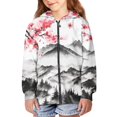 thumbnail image 4 of chaqlin Girls' Fashion Hoodies & Sweatshirts Butterfly Full Zip Hoodie Ice Fire Flame Long Sleeve Sweatshirt Jacket Casual Outerwear with Pocket Fall Winter Fashion Clothes, 4 of 7
