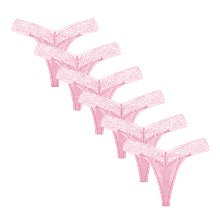 Fulorrnie Underwear for Women Plus Size Cheeky Breathable Comfort Panties Cute Thong Elastic Waist Seamless Panty Pink XL