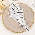 thumbnail image 3 of Efavormart White And Black Wave Embroidered Sequin Mesh Dinner Napkin, Reusable Decorative Napkin - 20"x20", 3 of 5