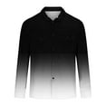 thumbnail image 3 of Men's Fashion Gradient Double Pockets Shirts Button Down Long Sleeve Business Casual Work Shirt, 3 of 4