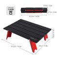 thumbnail image 2 of Mesa de camping plegable Mesa de playa de picnic al aire libre de aluminio ultraligera portátil con Abanopi Plataforma plegable, 2 of 6