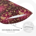 thumbnail image 3 of Fuzoiu Golden Snowflakes And And Butterflies Print Fuzzy Pillowcases, Super Soft Pillow Case Cover with Zipper for Bedroom, Sofa, Couch,Cozy Pillow Shams for All Seasons-20"x30", 3 of 6