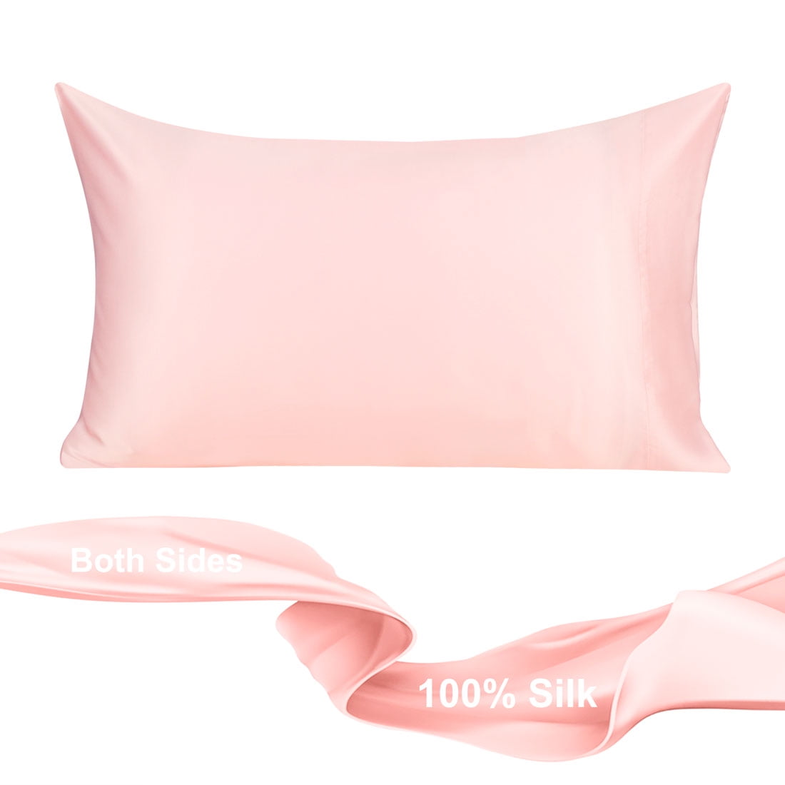 Unique Bargains Silk Pillowcase for Hair 1Pcs Pink Standard