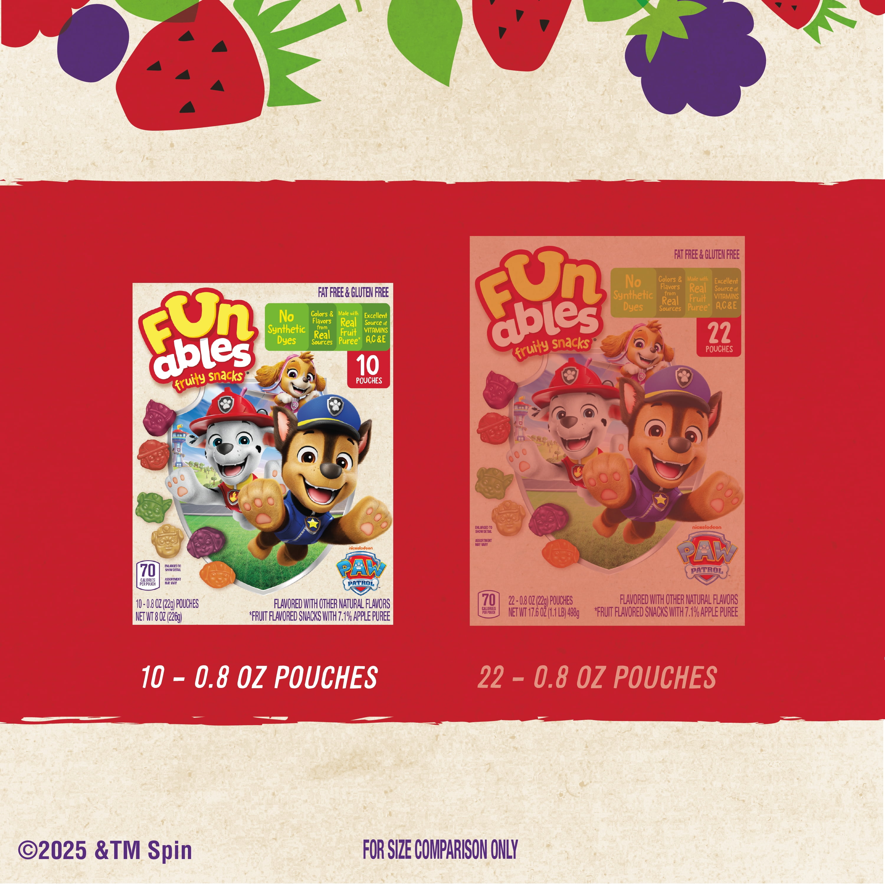 【FaB】Pummel プロモ 3枚セット Funables, Fruity Snacks, 10 Count, Assorted Fruit Paw Patrol