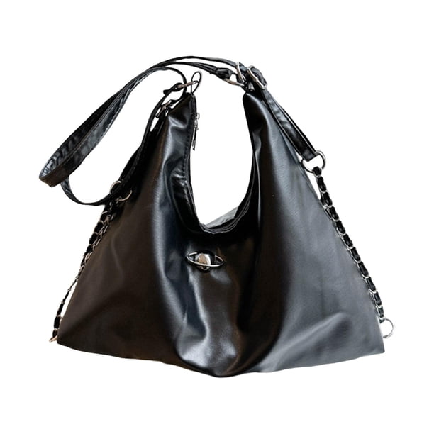 Bolso de hombro para mujer, mochila ligera, mochila minimalista, bolso de viaje cruzado Negro