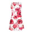thumbnail image 4 of SMihono Robes Bohémiennes d'Été pour Femmes Grande Taille Mode Sans Manches Col Rond Décontracté avec Poche Imprimée, 4 of 4