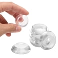 thumbnail image 4 of Uxcell 10pcs Door Stoppers Quiet Wall Protectors 1.2" Self Adhesive Reusable Clear Rubber Knob, Round Flat, 4 of 5