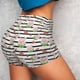 thumbnail image 4 of Balery Pig And Watermelon Pantalones cortos de entrenamiento estampados para mujer, sin costuras, ajustados, para gimnasio, yoga, correr, deportes, ejercicio activo, fitness.-XX-Large, 4 of 8