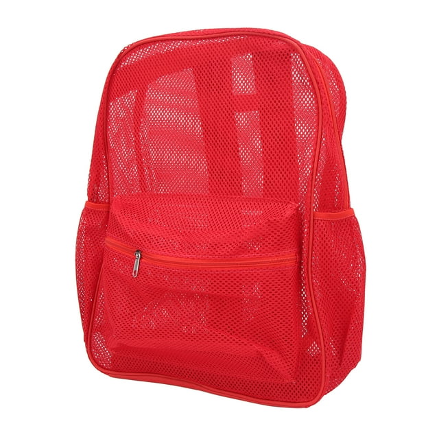 Mesh Backpack,Large Capacity Mesh Bookbag See Through College Mesh Backpack For School, Beach, Swimming, Fitness, Sports