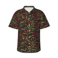 thumbnail image 2 of Yiaed Doodle Barbeque 1 Print Hawaiian Shirt for Men Short Sleeve Button Down Shirts Beach Shirts for Men-Medium, 2 of 5
