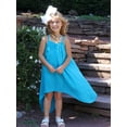 thumbnail image 2 of Light Cotton Asymmetric Swing Away Dress for Toddlers and Girls (Ocean Blue, 7/8), 2 of 5