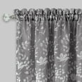 thumbnail image 3 of Achim Charlotte Rod Pocket Light Filtering Curtain Panel, Grey, 52" x 63", 3 of 7