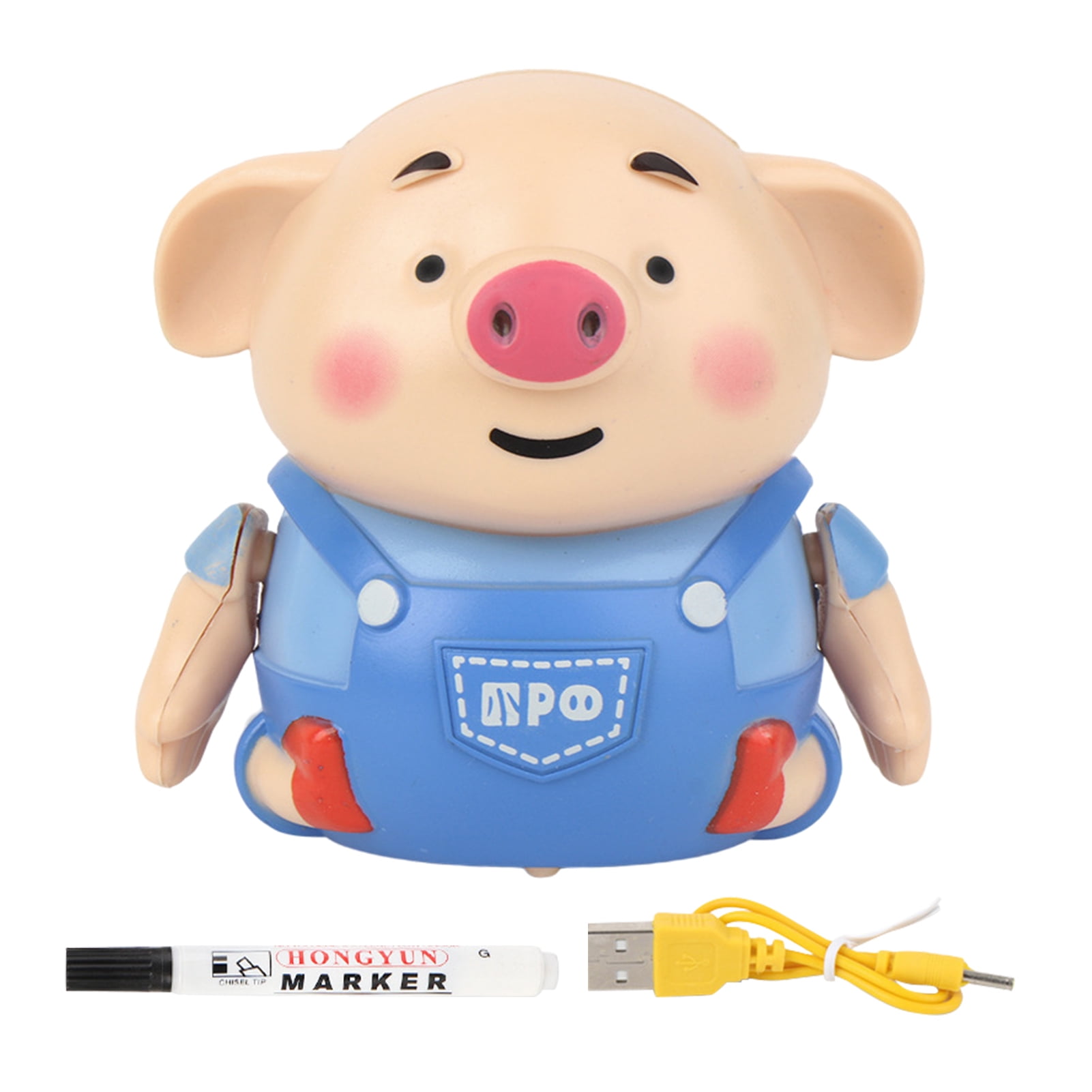 Famure Inductive Line Drawing ToysInductive Cute Pig Toy Follow Black