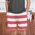 thumbnail image 7 of FREEAMG Blue And Red Horizontal Stripe Fashion Striped Pattern Men's Pajama Pants Shorts Sleepwear Lounge Pajama Bottoms, 7 of 7