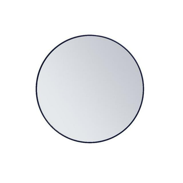 Elégant Décor MR4041BL 36 in. Cadre en Métal Miroir Rond&44; Bleu