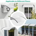 thumbnail image 5 of 48" x 40" Window Outdoor Awning Door Canopy Exterior Awning Canopy Gray, 5 of 9