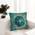 thumbnail image 6 of Yiaed Around The Planet Print Pillow Covers Super Soft Decorative Square Throw Pillow Covers Case Cushion Covers for Sofa Couch Bedroom Car Decor（No pillow core）-24"x24", 6 of 7