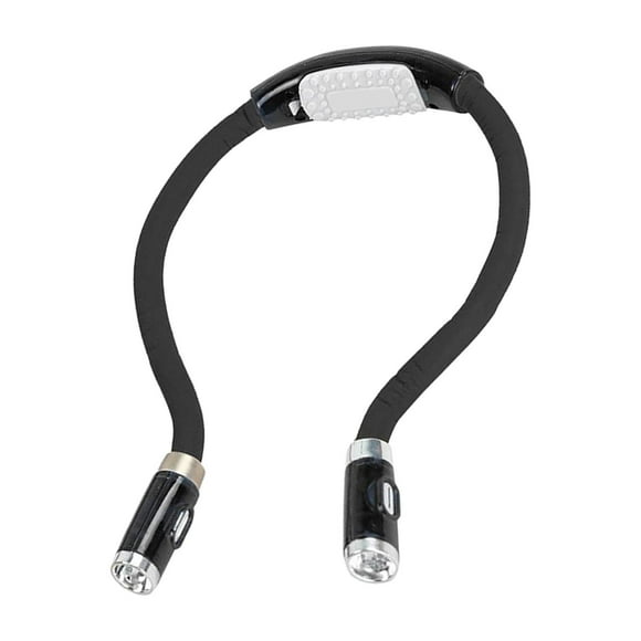 Luces de lectura LED de 360 degree con 3 modos y batería para leer en la cama por la noche. Negro