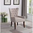 thumbnail image 2 of Button Tufted Elegant Accent Chair, Taupe, 2 of 3