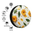 thumbnail image 4 of KLL Sunny Yellow SunFlower Pattern 14-17 inch Spare Tire Cover Universal Wheel Protector for Truck SUV Trailer Camping Rv Tire Covers-17 inch, 4 of 6