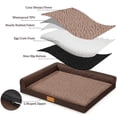 thumbnail image 6 of Exclusivo Mezcla L-Shaped Pet Couch Bed with Removable and Washable Cover, Orthopedic Dog Bed for Large Dogs with Non-Slip Bottom, 42"×28", Brown, 6 of 10