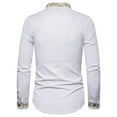 thumbnail image 3 of Men's Long Sleeve Slim Fit Shirt Casual Button Down Business Uniform Shirts Fashion Embroidered Western Work Shirt, 3 of 3
