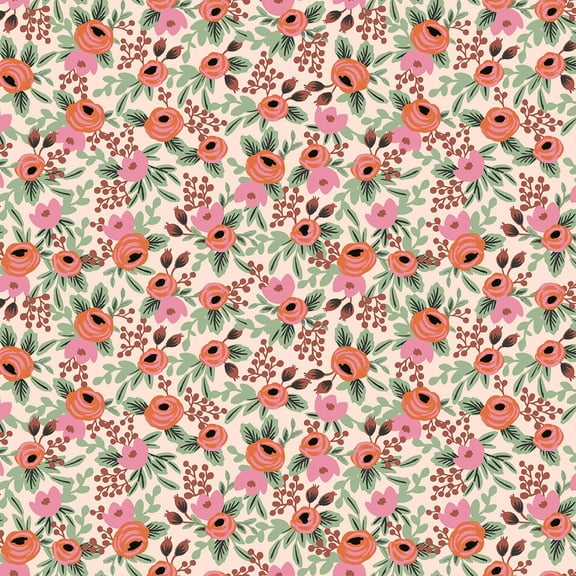 Rosa - Blush, Primavera cotton fabric, Sold by the Quarter Yard