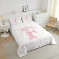 thumbnail image 4 of Erosebridal Kawaii Bowknot Comforter Sets Queen Size, Initial F Comforters & Duvets, Romantic Initial A-Z Decor, Reversible, 4 of 7