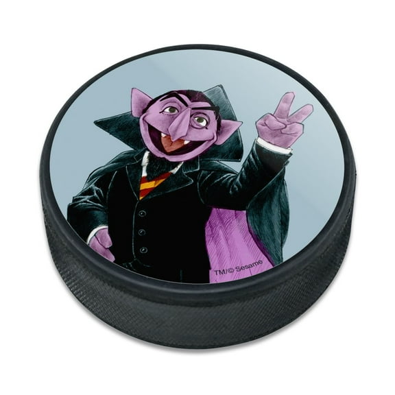 Sesame Street Vintage Count Von Count Ice Hockey Puck