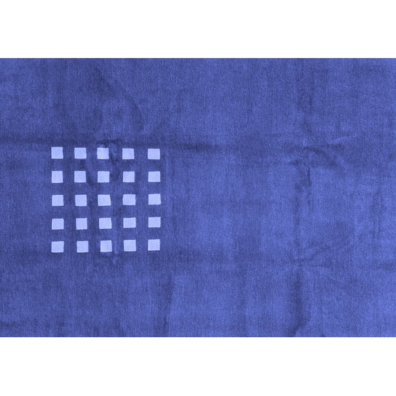 Ahgly Company Indoor Rectangle Abstract Blue Modern Area Rugs, 2' x 3'