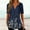 Navy tops for women, variant on Wycnly Womens Tops Fashion Single Breasted Lightweight Tunic Shirts Summer Casual Short Sleeve V-Neck Floral Print Blouse Green l