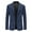 Navy Jacket for Men, variant on Mens Suit Coat Single Breasted Lapel Coat Solid Color Business Casual Suit Coat with Pocket Long Sleeve Jacket Blue XXL