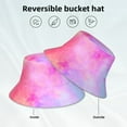 thumbnail image 6 of PAYOHTO Texture Bright Pink Spray Bucket Hats for Women Men, Beach Summer Outdoor Fisherman Hat for Boy Girl, 6 of 8