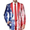 thumbnail image 4 of YUIVH Men's Sport Coats & Blazers Linen Suit Male Independence Day Long Sleeve Jacket With Printed Buttons And Pockets For Holiday Party Coat Trendy Jacket Casual Blazer for Men, 4 of 4