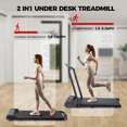thumbnail image 5 of Treadmill 2 in 1 for Home/Office, Patbrela 300 Lbs Walking Pad Treadmill with HandleBar,Under Desk Treadmill with Mat, Touch Control,LED Display & Remote Control, 5 of 8