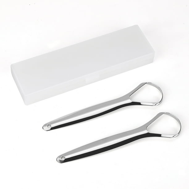 Tongue Scraper (2 Pack), Stainless Steel Tongue Cleaners, Reduce Bad