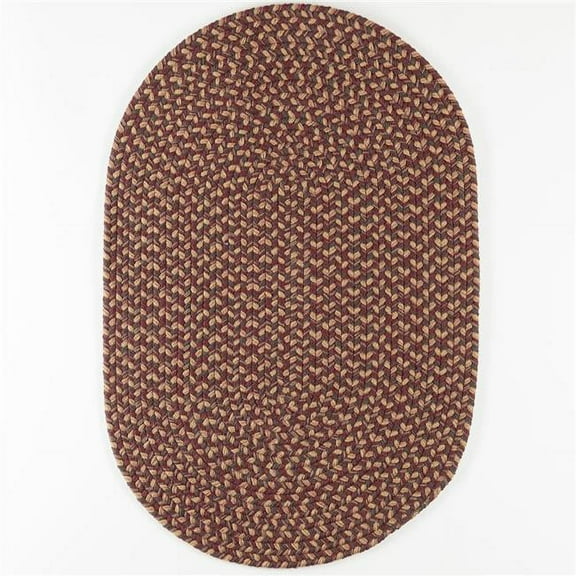 Rhody Rug CD46R024X036 2 x 3 ft. Camden Garnet Tweed Oval Rug