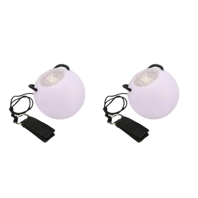 Wosthever Bola luminosa, juguetes de cuerda elástica, pelotas LED de silicona para interior y exterior, accesorios de mano para fiesta de cumpleaños, 8.00*8.00*9.00 cm 2piezas Wosthever CBP582488